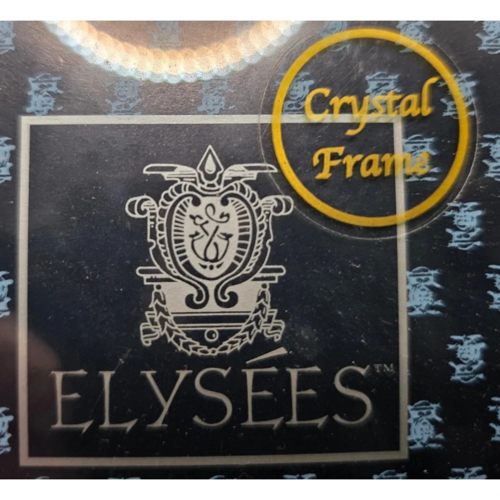 Elysees Louis Michel Cie Satin Silver Rhinestone Crystal Picture Frame 4x6 READ